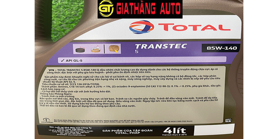 Dầu Truyền Động Total Transtec 85W-140 4 Lít